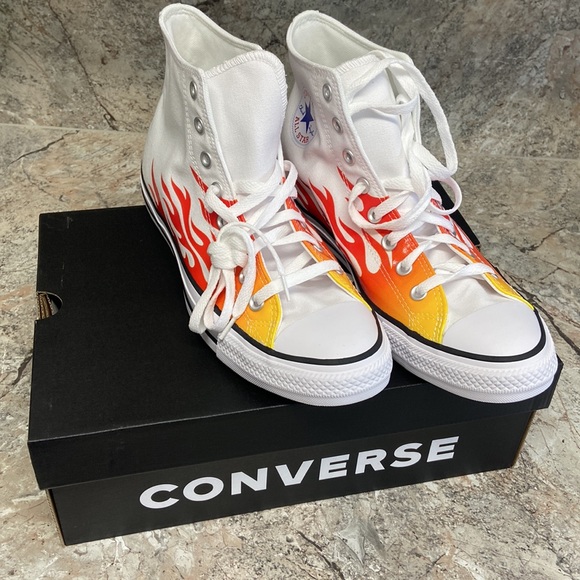 NEW| Converse Chuck Taylor All Star Archive Flames Unisex Shoes - Picture 10 of 15